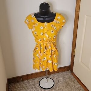 Billabong Girls Floral Yellow Cute Dress - Excellent Condition